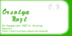 orsolya mozl business card